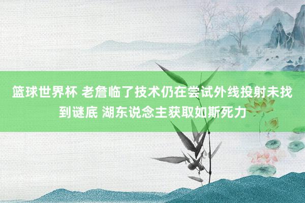 篮球世界杯 老詹临了技术仍在尝试外线投射未找到谜底 湖东说念主获取如斯死力