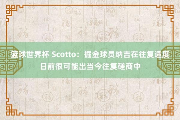 篮球世界杯 Scotto：掘金球员纳吉在往复适度日前很可能出当今往复磋商中