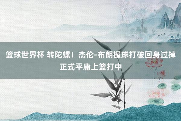 篮球世界杯 转陀螺！杰伦-布朗握球打破回身过掉正式平庸上篮打中