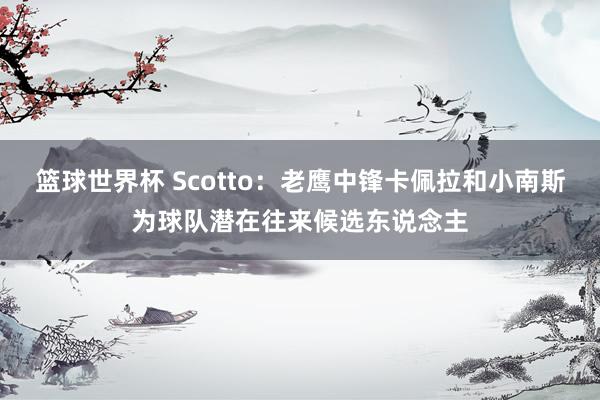 篮球世界杯 Scotto：老鹰中锋卡佩拉和小南斯为球队潜在往来候选东说念主